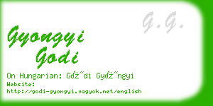 gyongyi godi business card